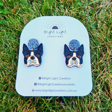 Load image into Gallery viewer, Boston Terrier Dog Stud Dangle Earrings
