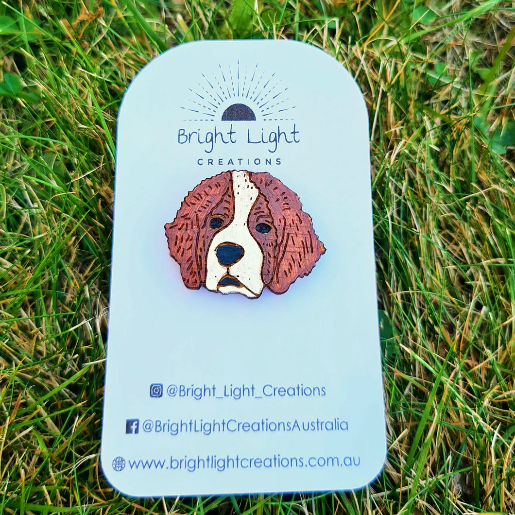 Saint Bernard Dog Badge Pin