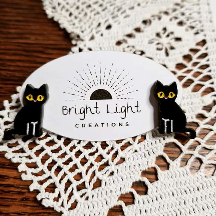 Black Cat Earrings