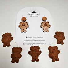 Load image into Gallery viewer, Tiny Teddy Stud Dangle Earrings
