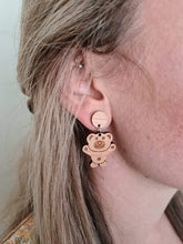 Load image into Gallery viewer, Tiny Teddy Dangle Earrings
