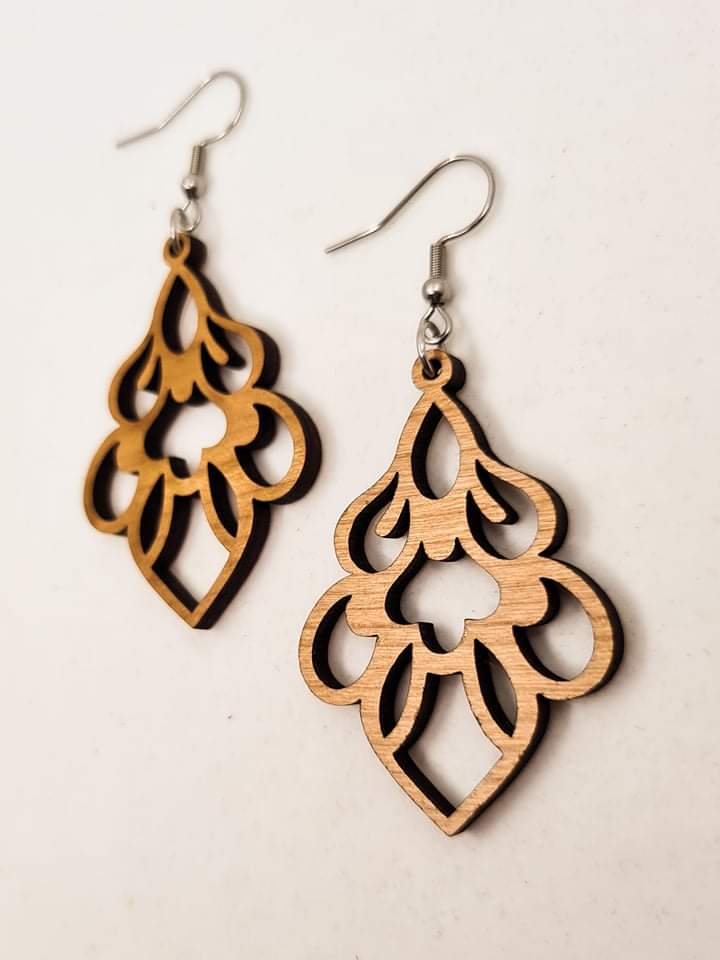 Flower Petal Hook Dangle Earrings